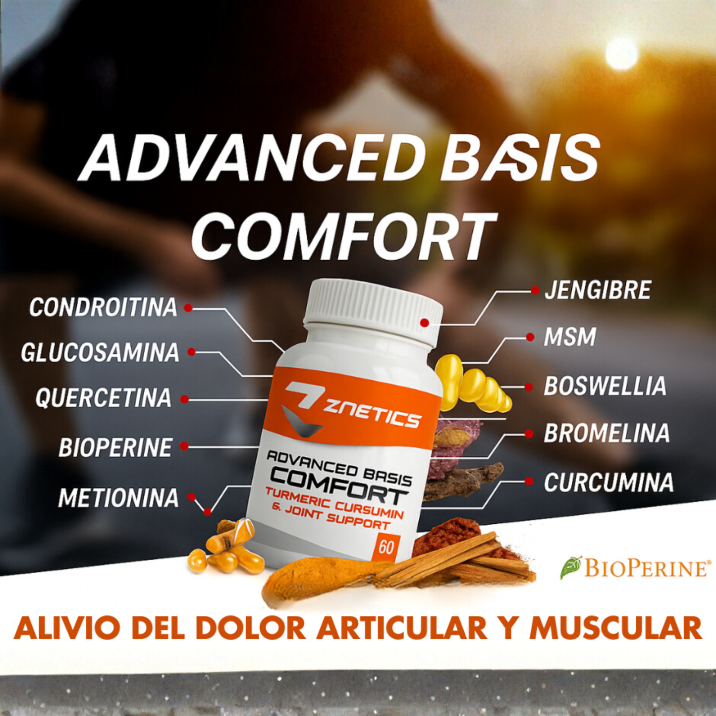 ZNETICS Advanced cúrcuma - El Antioxidante Natural que Cuida tus Articulaciones y Bienestar Diario