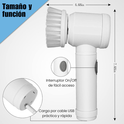 ⚡ Cepillo de Limpieza Eléctrico Portátil 3 en 1
