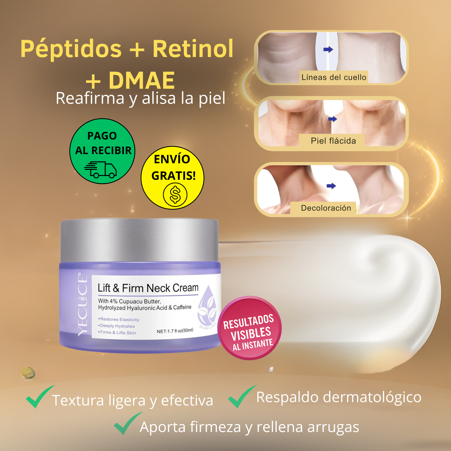 Crema Antienvejecimiento Cuello y Escote 💖Rejuvenecedora Total