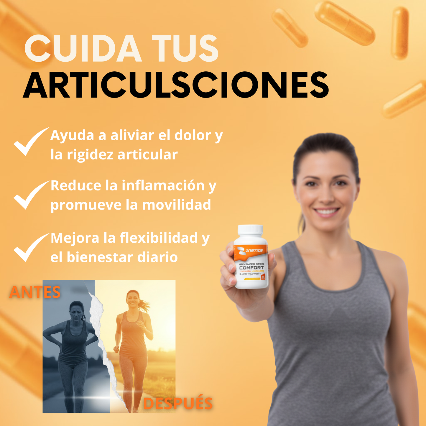 ZNETICS Advanced cúrcuma - El Antioxidante Natural que Cuida tus Articulaciones y Bienestar Diario