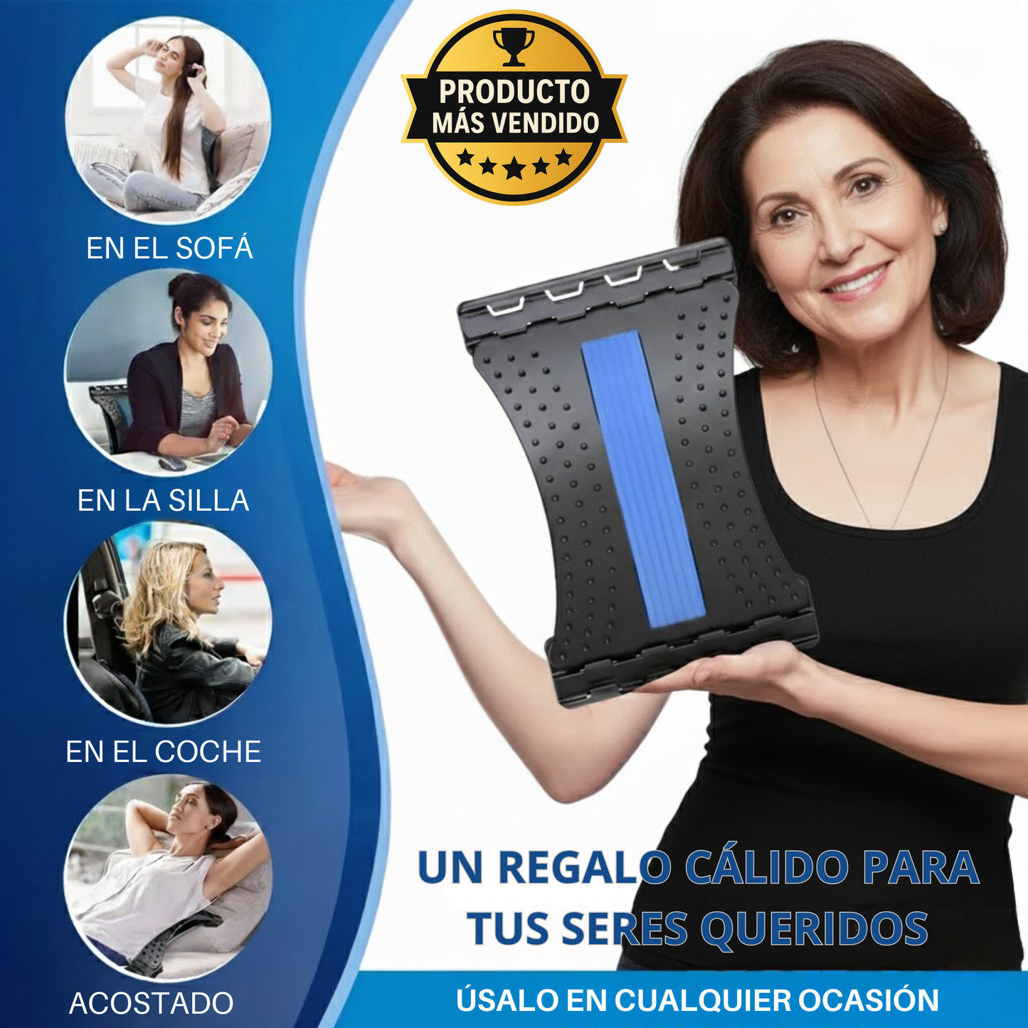 💆‍♂️ Masajeador de Estiramiento para Espalda – Alivia el Dolor de la Columna Lumbar