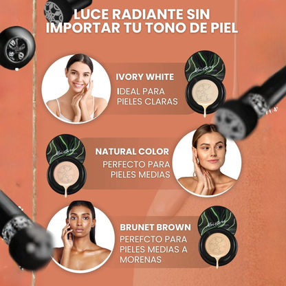 (Lleva 2, paga 1)💧 Moisture Glow Cushion l Alta cobertura + efecto porcelana en segundos