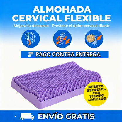 🌙✨ Almohada Cervical 3D 🐝 Panal Confort – Dile Adiós al Dolor de Cuello