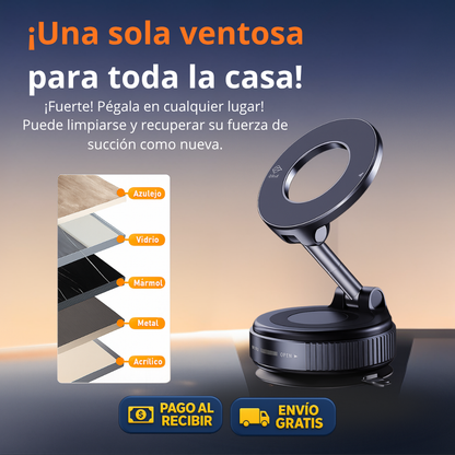 🚙 Soporte Magnético con Succión Potente - AutoLock 360° 🧲