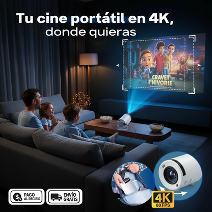 CinePro Max- Proyector Smart 4K Full HD Portátil con Android 11 -