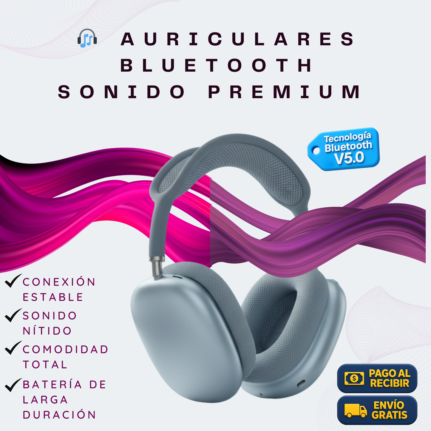 🎧🔥 Auriculares Bluetooth Pro™ – Sonido Premium & Libertad Inalámbrica