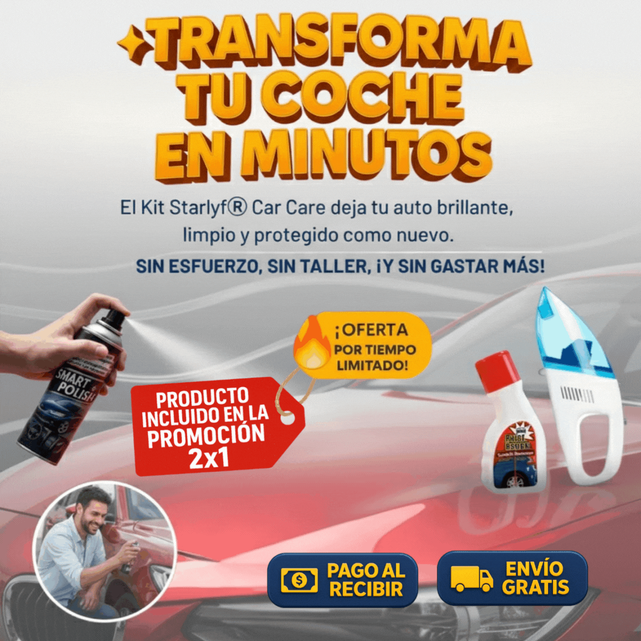 ✨Kit 3 en 1 AutoPro: Brilla, Repara y Aspira como un Profesional  🚗