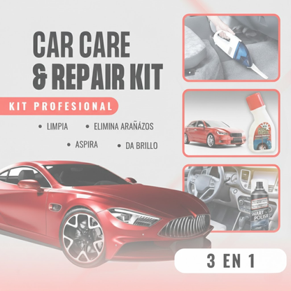 ✨Kit 3 en 1 AutoPro: Brilla, Repara y Aspira como un Profesional  🚗