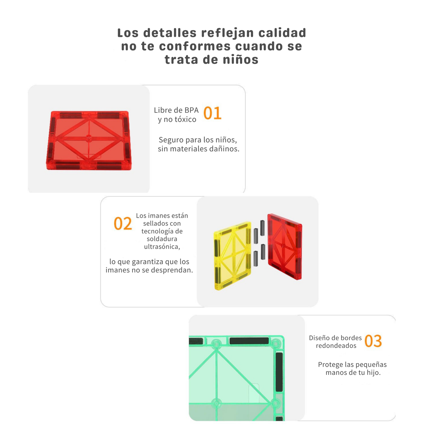 🌈 Bloques Magnéticos de 57 Piezas – Diversión Educativa para Pequeños Genios 💡