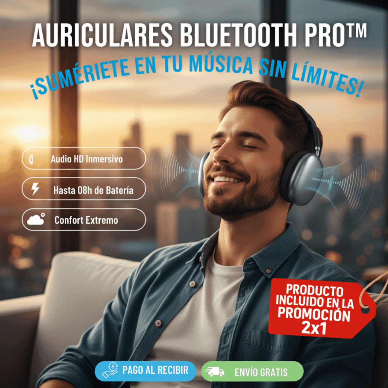 🎧🔥 Auriculares Bluetooth Pro™ – Sonido Premium & Libertad Inalámbrica