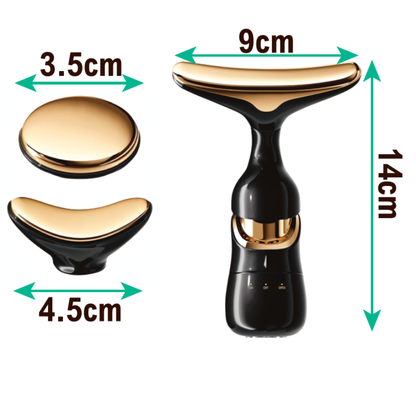 Masajeador Facial Eléctrico 3 en 1 Lifting Skin Vibratorio -  Antiarrugas Rejuvenecedor Portátil