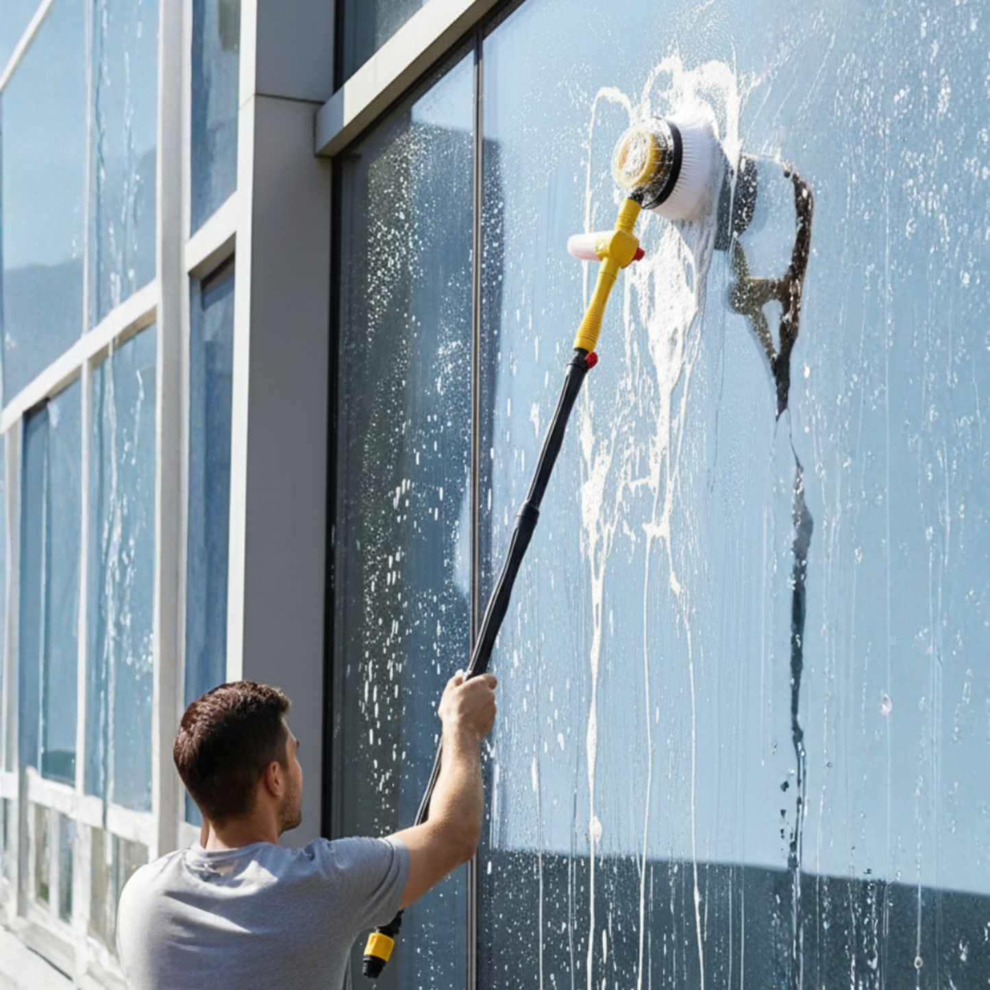 TurboBrush Pro 🚗💦 – Cepillo Giratorio con Pulverización Profesional