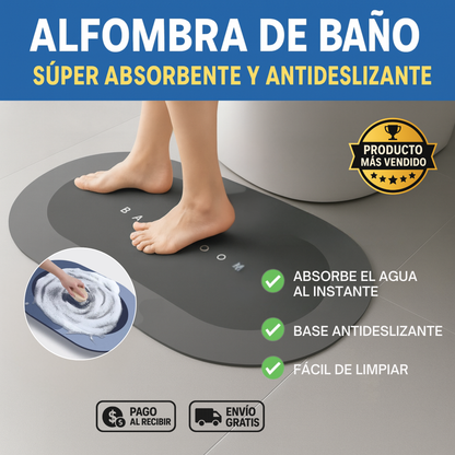 (Lleva 2 y paga 1)⭐ Alfombra de baño súper absorbente antideslizante