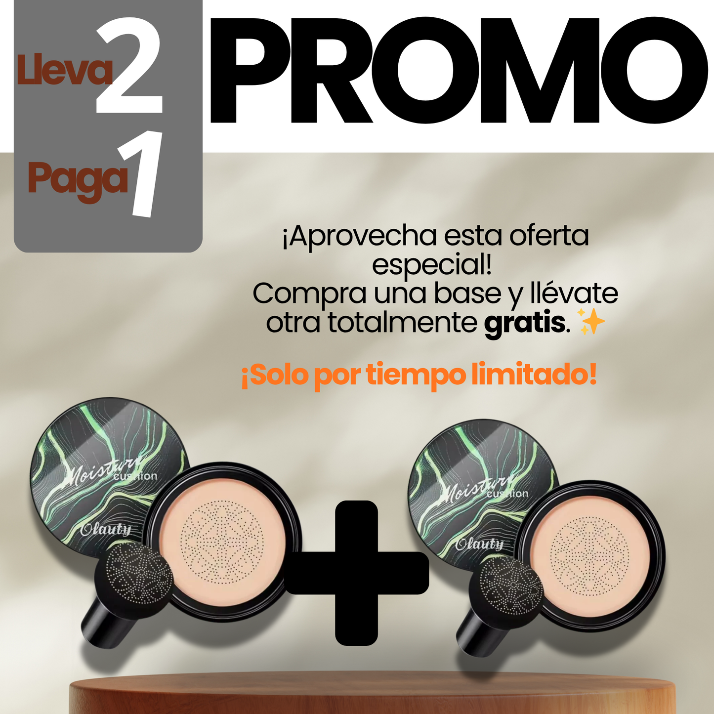 (Lleva 2, paga 1)💧 Moisture Glow Cushion l Alta cobertura + efecto porcelana en segundos