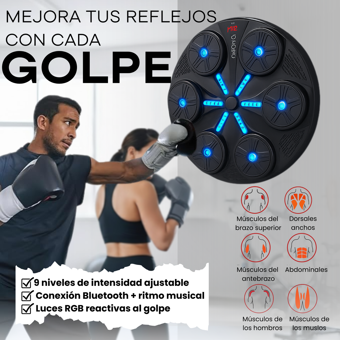 🥇 Máquina de Boxeo Inteligente – Golpea y Mejora Tu Rendimiento 🥊