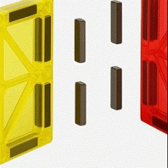 🌈 Bloques Magnéticos de 57 Piezas – Diversión Educativa para Pequeños Genios 💡