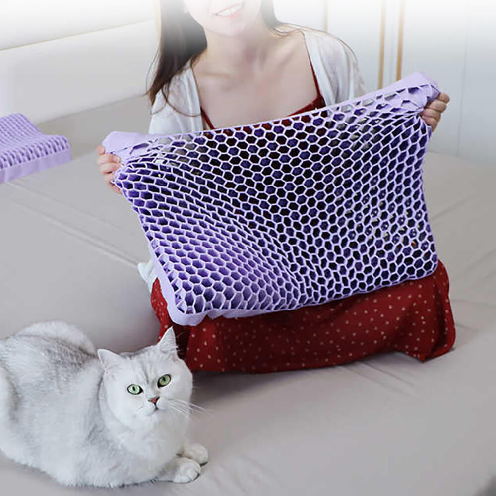 🌙✨ Almohada Cervical 3D 🐝 Panal Confort – Dile Adiós al Dolor de Cuello