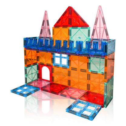 🌈 Bloques Magnéticos de 57 Piezas – Diversión Educativa para Pequeños Genios 💡