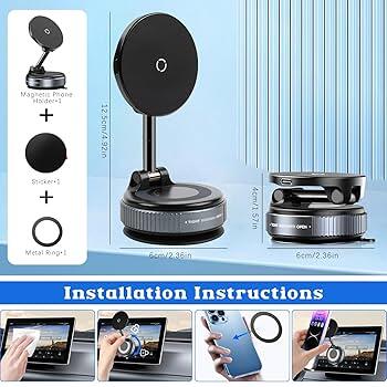 🚙 Soporte Magnético con Succión Potente - AutoLock 360° 🧲