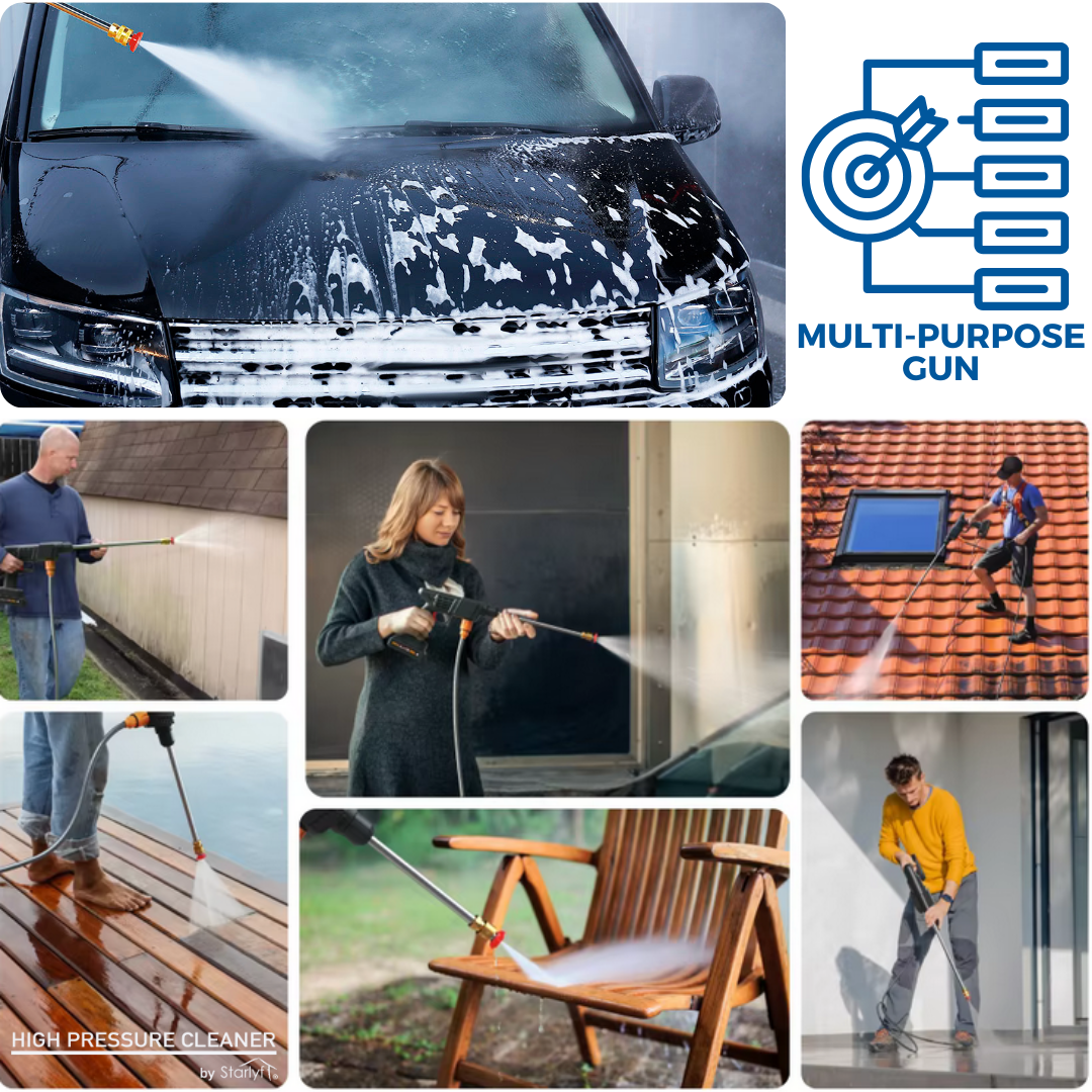 Pistola Hidrolimpiadora portatil de Alta Presion - Limpieza profunda en segundos 💧
