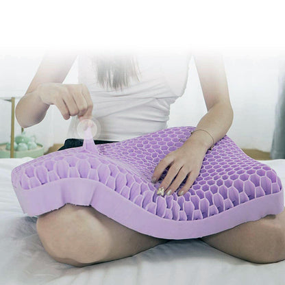 🌙✨ Almohada Cervical 3D 🐝 Panal Confort – Dile Adiós al Dolor de Cuello