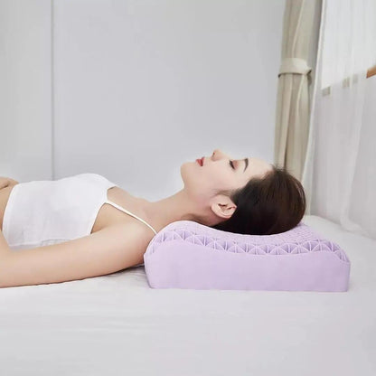 🌙✨ Almohada Cervical 3D 🐝 Panal Confort – Dile Adiós al Dolor de Cuello